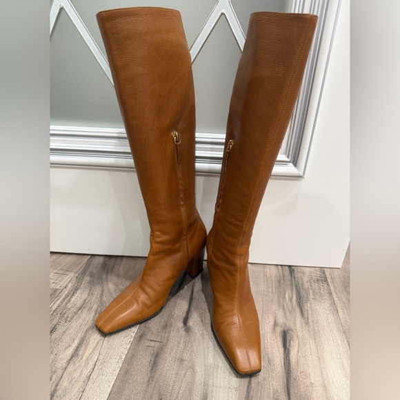 Casadei Brown Leather Heeled Boots - Picture 4 of 6